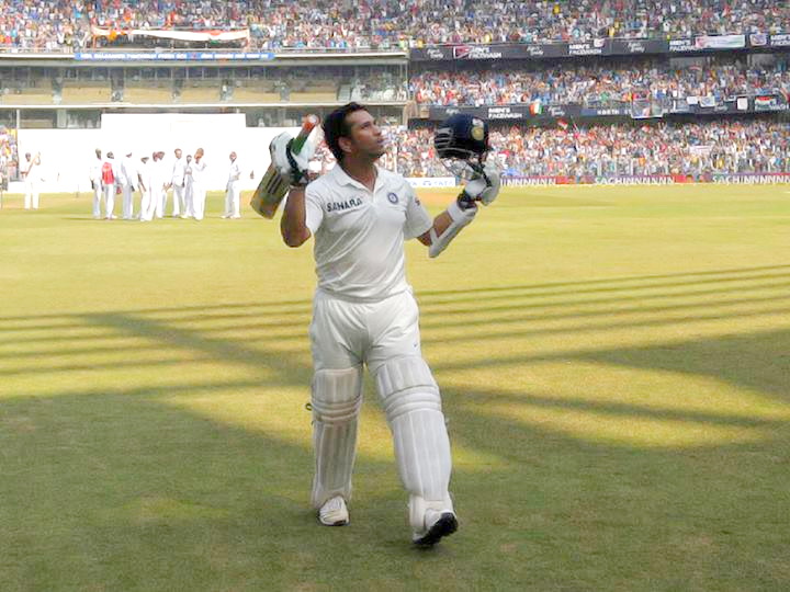 Sachin walking back to the pavilion after playing the last innings of his career