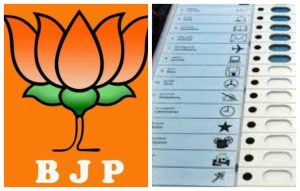 BJP logo EVMs