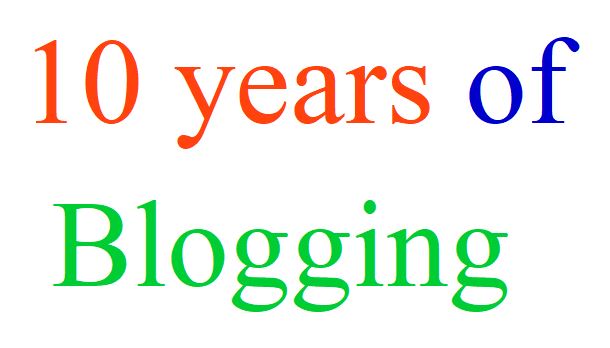 10 years of blogging